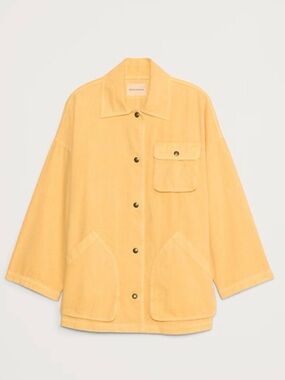 Banana Republic Soft Yellow Washed Cotton Chore Jacket